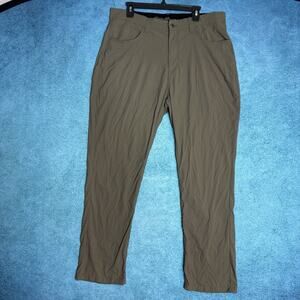 Eddie Bauer Men's Brown Nylon Spandex Stretch Pockets Hiking Pants Size 38